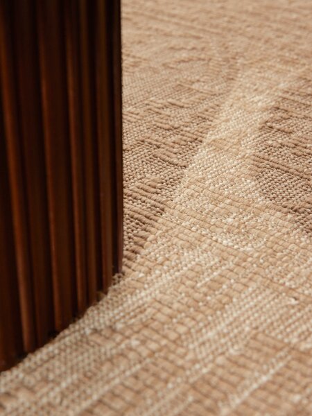 NORTHRUGS , Kusový koberec Duet Kona 106250 Beige/White kruh - na von aj na doma, 160x160 (priemer) kruh, béžová, chodba / predsieň