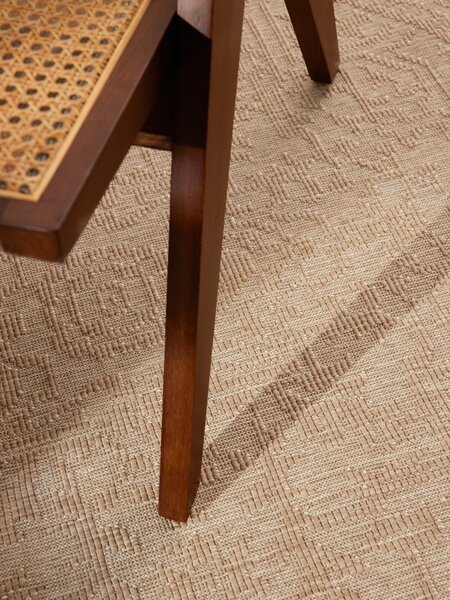 NORTHRUGS , Kusový koberec Duet Kona 106250 Beige/White kruh - na von aj na doma, 160x160 (priemer) kruh, béžová, chodba / predsieň