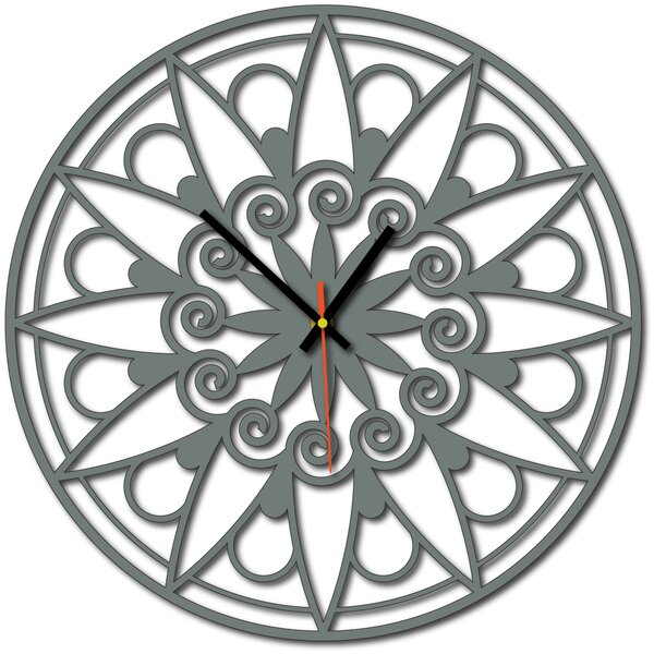 Nástenné hodiny mandala - JANA: Preglejka Topoľ Čierne ručičky 30 cm 3049-13133 X0059-Wall clock HEU-