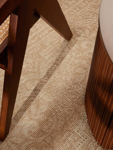 NORTHRUGS , Kusový koberec Duet Rosel 106252 Beige/White - na von aj na doma, 120x170, béžová, chodba / predsieň