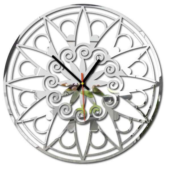 Nástenné hodiny mandala - JANA: Preglejka Topoľ Čierne ručičky 30 cm 3049-13133 X0059-Wall clock HEU-
