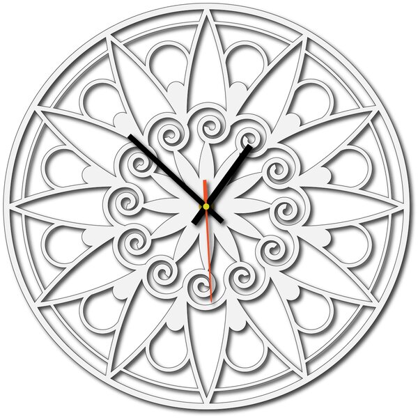 Nástenné hodiny mandala - JANA: Preglejka Topoľ Čierne ručičky 30 cm 3049-13133 X0059-Wall clock HEU-