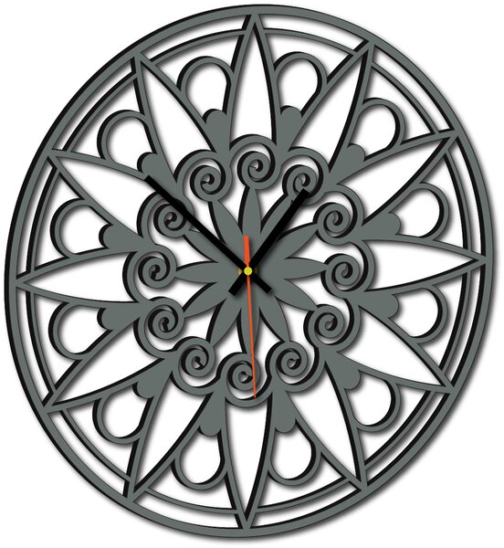 Nástenné hodiny mandala - JANA: Preglejka Topoľ Čierne ručičky 30 cm 3049-13133 X0059-Wall clock HEU-