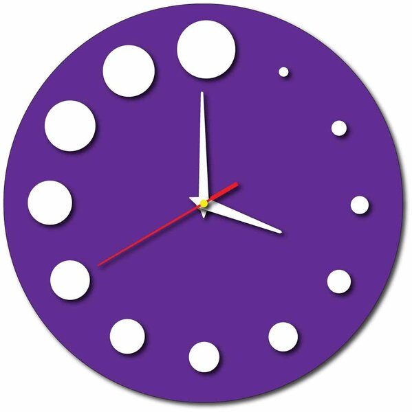 Nástenné hodiny do kuchyne okrúhle | HANZREFT: Čierna Ral 9005 Čierne ručičky 30 cm 3052-13263 X0030-3D HEU-