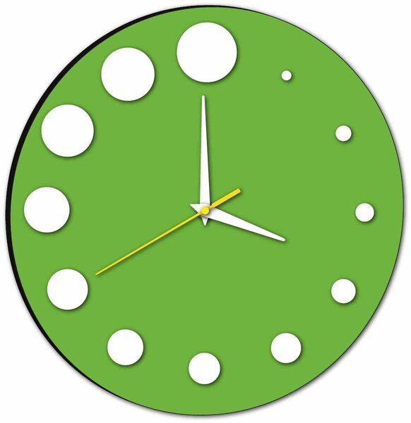 Nástenné hodiny do kuchyne okrúhle | HANZREFT: Čierna Ral 9005 Čierne ručičky 30 cm 3052-13263 X0030-3D HEU-