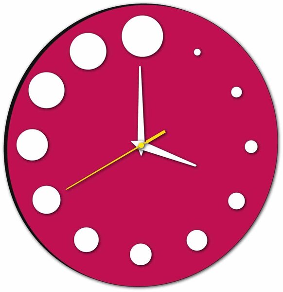 Nástenné hodiny do kuchyne okrúhle | HANZREFT: Čierna Ral 9005 Čierne ručičky 30 cm 3052-13263 X0030-3D HEU-