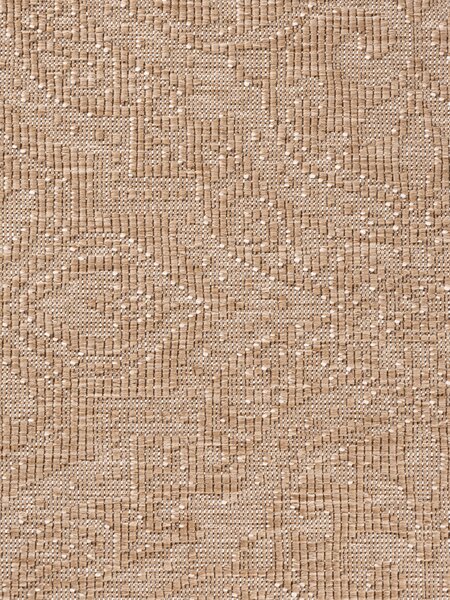NORTHRUGS , Kusový koberec Duet Rosel 106252 Beige/White kruh - na von aj na doma, 160x160 (priemer) kruh, béžová, chodba / predsieň