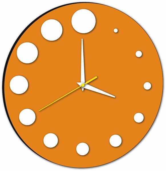 Nástenné hodiny do kuchyne okrúhle | HANZREFT: Čierna Ral 9005 Čierne ručičky 30 cm 3052-13263 X0030-3D HEU-