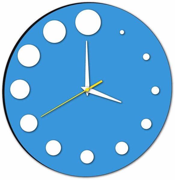 Nástenné hodiny do kuchyne okrúhle | HANZREFT: Čierna Ral 9005 Čierne ručičky 30 cm 3052-13263 X0030-3D HEU-