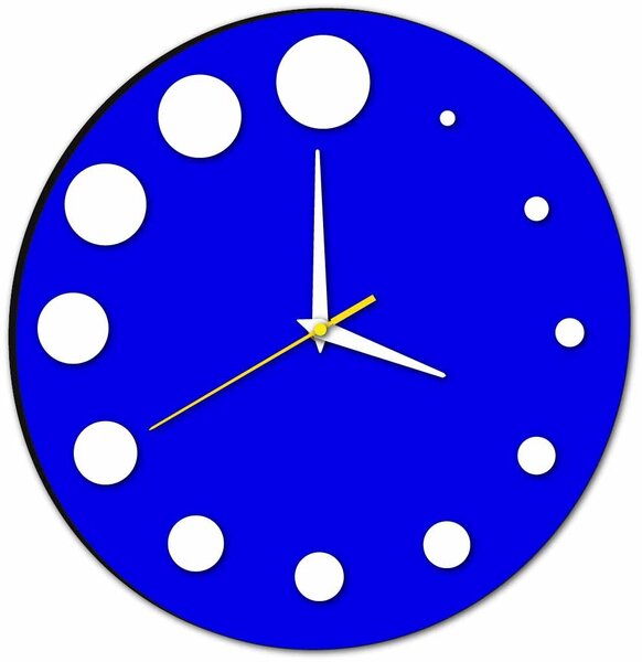 Nástenné hodiny do kuchyne okrúhle | HANZREFT: Čierna Ral 9005 Čierne ručičky 30 cm 3052-13263 X0030-3D HEU-