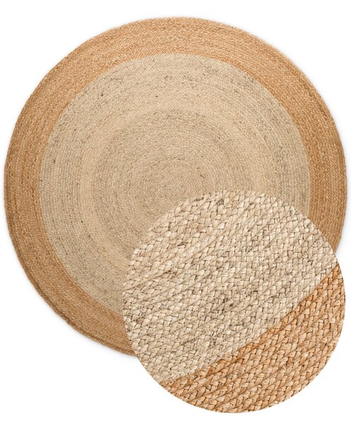 Hanse Home , Kusový koberec Looma 106225 Natur Ivory/Gold kruh, 100x100 (priemer) kruh, béžová, chodba / predsieň