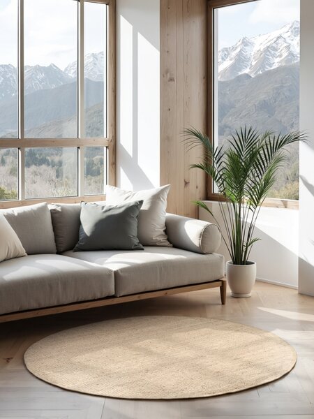 Hanse Home, Kusový koberec Jaipur 105973 Ivory/White kruh, 160x160 (priemer) kruh, béžová, chodba / predsieň