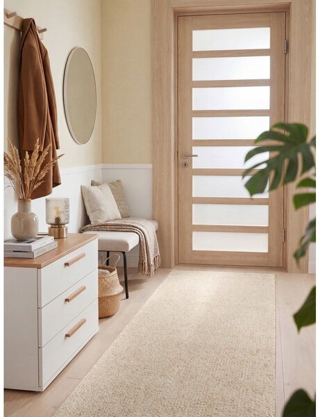 Krémovobiely prateľný behúň 80x240 cm Rocco Cream – Elle Decoration