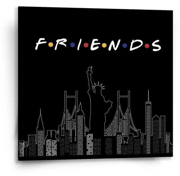 Sablio Obraz Seriál Priatelia FRIENDS Obrysy - 50x50 cm