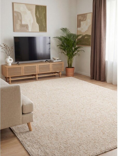 Krémovobiely prateľný koberec 80x150 cm Rocco Cream – Elle Decoration