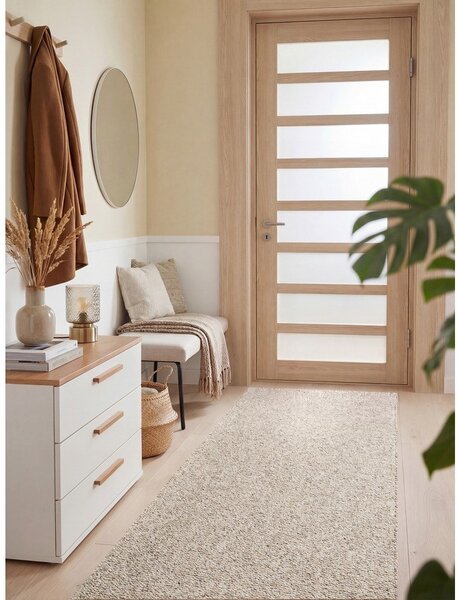Sivokrémový prateľný behúň 80x240 cm Rocco Dark Cream – Elle Decoration