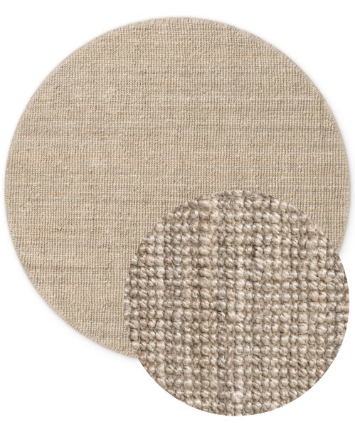 Hanse Home, Kusový koberec Jaipur 105973 Ivory/White kruh, 160x160 (priemer) kruh, béžová, chodba / predsieň