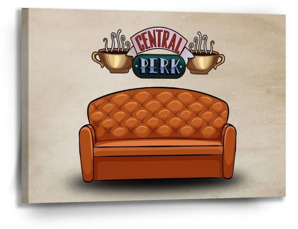 Sablio Obraz Seriál Priatelia CENTRAL PERK Gauč - 90x60 cm