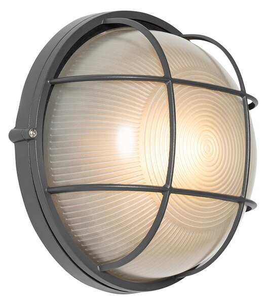 Priemyselná vonkajšia nástenná lampa tmavosivá IP44 - Hanneke
