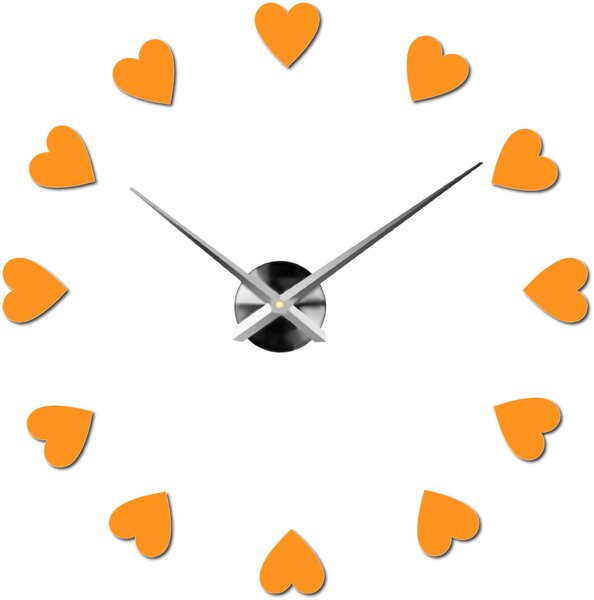 Veľké nástenné hodiny s motívom srdca I SENTOP 12S051: Čierna Ral 9005 Farba čierna RAL 9005 3259-15915 12S051 Wall clock HEU-