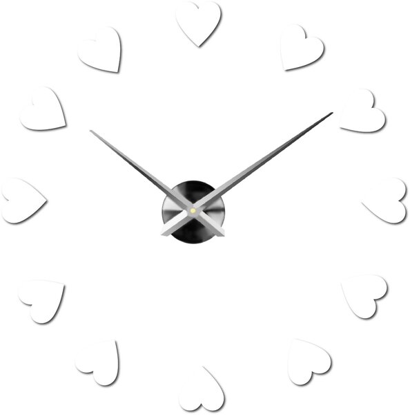 Veľké nástenné hodiny s motívom srdca I SENTOP 12S051: Čierna Ral 9005 Farba čierna RAL 9005 3259-15915 12S051 Wall clock HEU-