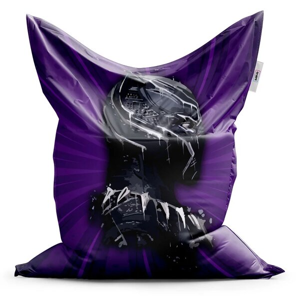 Sablio Sedací vak BLACK PANTHER z profilu Fialový - 150x100 cm