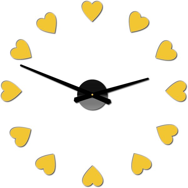 Veľké nástenné hodiny s motívom srdca I SENTOP 12S051: Čierna Ral 9005 Farba čierna RAL 9005 3259-15915 12S051 Wall clock HEU-