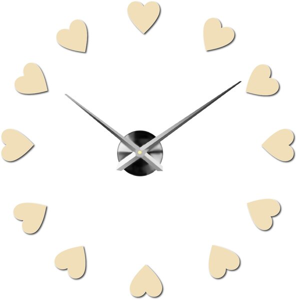 Veľké nástenné hodiny s motívom srdca I SENTOP 12S051: Čierna Ral 9005 Farba čierna RAL 9005 3259-15915 12S051 Wall clock HEU-