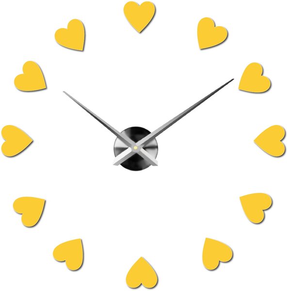 Veľké nástenné hodiny s motívom srdca I SENTOP 12S051: Čierna Ral 9005 Farba čierna RAL 9005 3259-15915 12S051 Wall clock HEU-