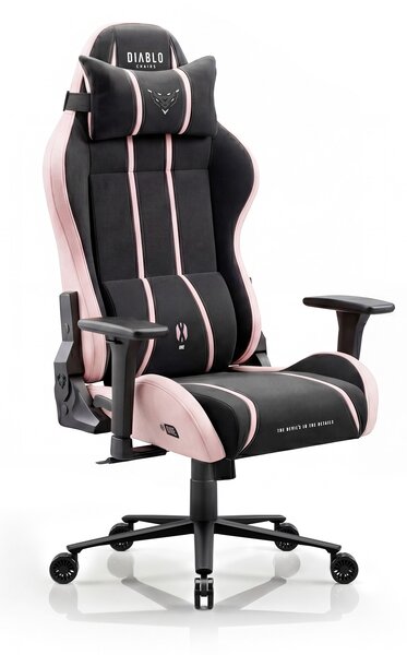 Látková herná stolička čierno-ružová Diablo X-One 2.0 Akira Pink Normal