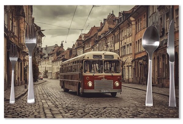 Sablio Prestieranie Historický autobus: 40x30cm