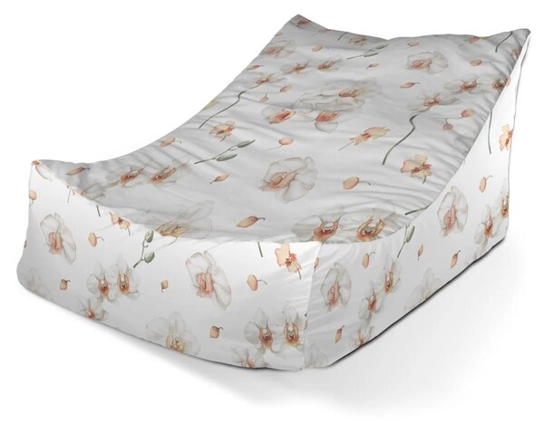 Sablio Sedací vak Lounge Biela orchidea - 80 x 95 x 50 cm