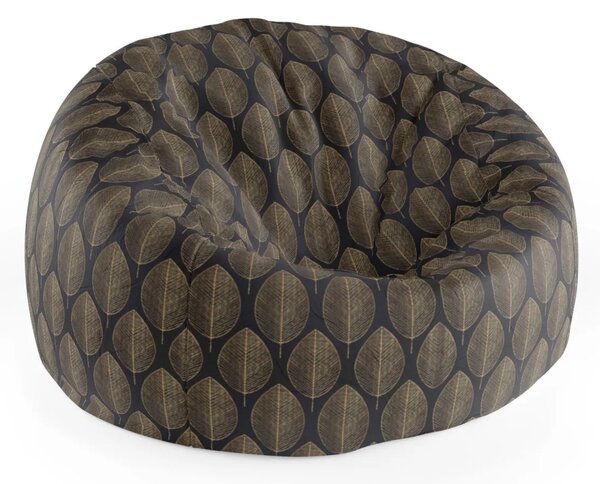Sablio Sedací vak Cocoon Zlaté listy - 75 x 45 x 35 cm