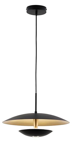 LED luster na lanku MONICA LED/16W/230V čierna/zlatá