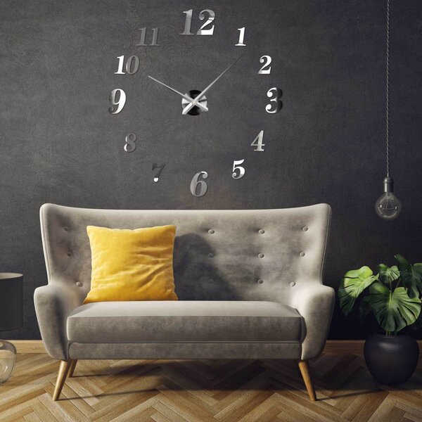 Trendy nástenné hodiny z plexiskla | CONNIE: Čierna Ral 9005 Farba čierna RAL 9005 80 cm 3287-102730 12S004 bez srdiecka