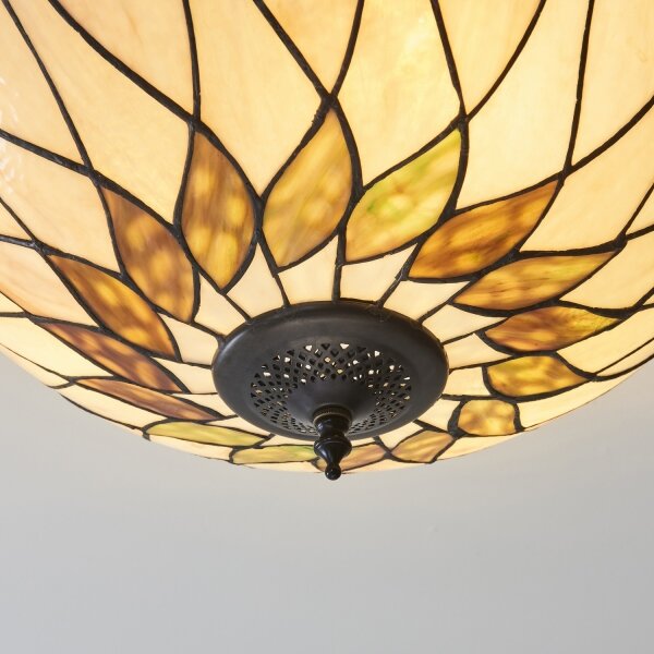 Endon 111906 - Prisadený luster Tiffany HUTCHINSON 3xE27/10W/230V priemer 50 cm