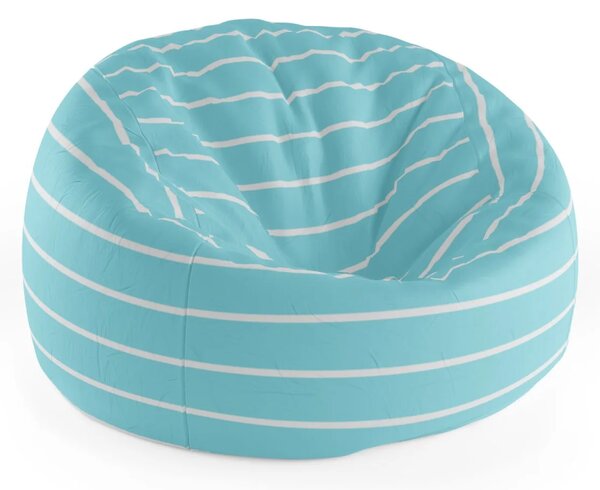Sablio Sedací vak Cocoon Biele pruhy na modrej - 75 x 45 x 35 cm
