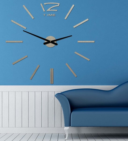 Drevené nástenné hodiny z preglejky - HONEYX: Čierne ručičky Prírodná preglejka - Topoľ natural 80 cm 3304-17751 12D003 PLYWOOD