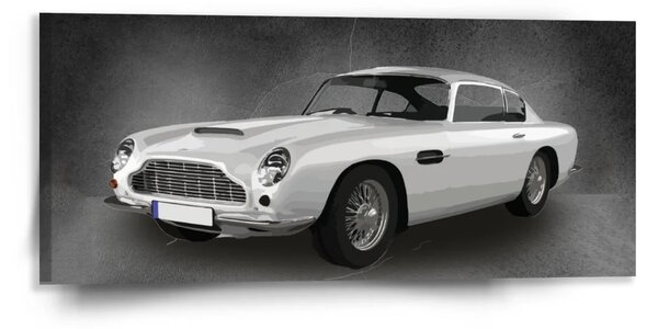 Sablio Obraz Aston Martin Tmavé pozadie - 110x50 cm