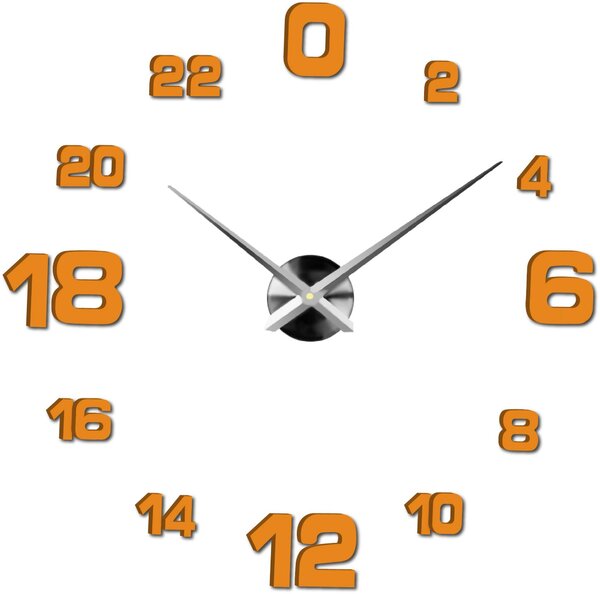 Hodiny na stenu nalepovacie - HOJFE: Čierna Ral 9005 Farba čierna RAL 9005 80 cm 3428-21504 12S022-Wall clock