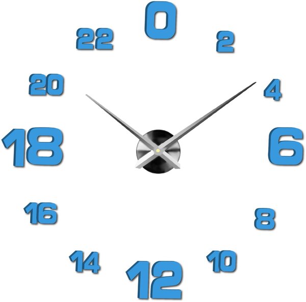 Hodiny na stenu nalepovacie - HOJFE: Čierna Ral 9005 Farba čierna RAL 9005 80 cm 3428-21504 12S022-Wall clock