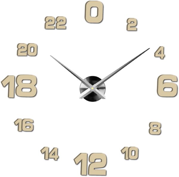 Hodiny na stenu nalepovacie - HOJFE: Čierna Ral 9005 Farba čierna RAL 9005 80 cm 3428-21504 12S022-Wall clock