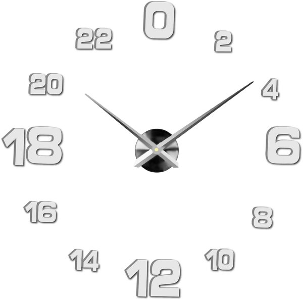 Hodiny na stenu nalepovacie - HOJFE: Čierna Ral 9005 Farba čierna RAL 9005 80 cm 3428-21504 12S022-Wall clock