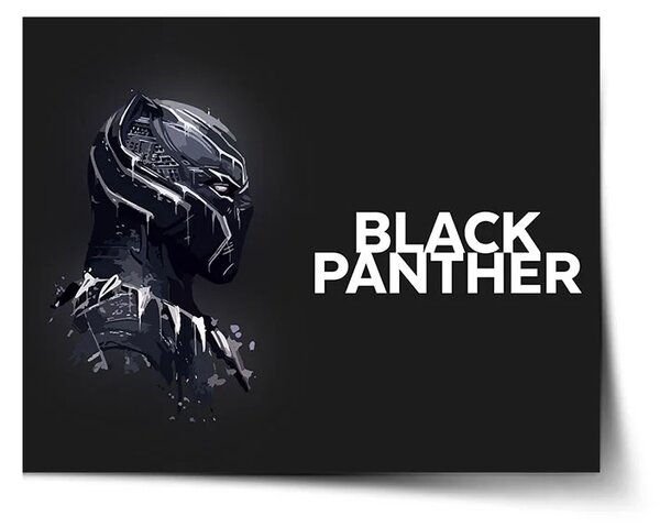 Sablio Plagát BLACK PANTHER z profilu Čierny - 60x40 cm