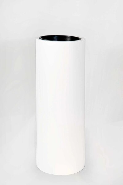Okrúhly kvetináč ESTRA, výška 90 cm, biely mat