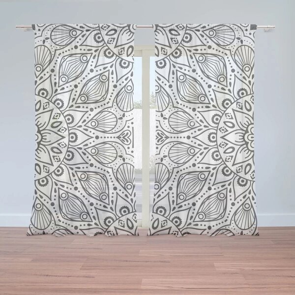 Sablio Záclony Biele mehendi: 2ks 150x250cm