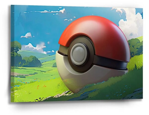 Sablio Obraz Pokemon ball Krajina - 90x60 cm