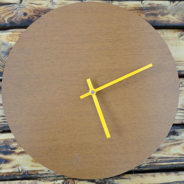 Nástenné hodiny kruh HDF Oliva: Čierne ručičky HDF - čierna 30 cm 3436-21954 PR0066- wall clock HEU-