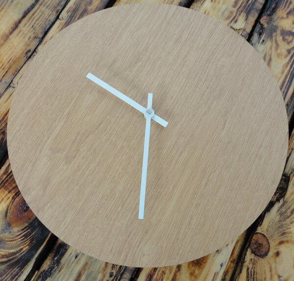 Nástenné hodiny kruh HDF Oliva: Čierne ručičky HDF - čierna 30 cm 3436-21954 PR0066- wall clock HEU-