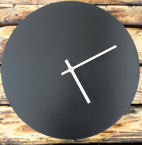 Nástenné hodiny kruh HDF Oliva: Čierne ručičky HDF - čierna 30 cm 3436-21954 PR0066- wall clock HEU-
